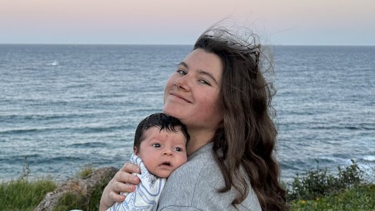 Mother and child doing well: Bethany Williams with her daughter.