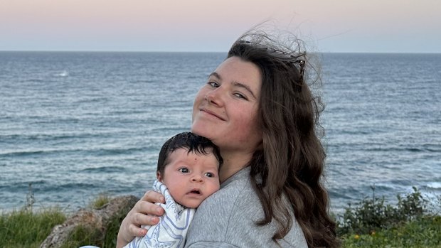 Mother and child doing well: Bethany Williams with her daughter.