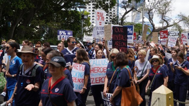 Nurses moving from Parliament House to Dumas House.