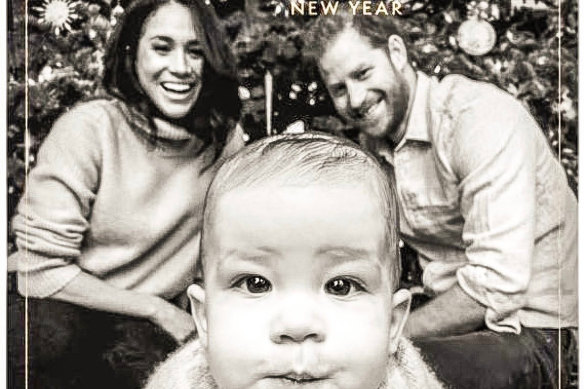 Prince Harry and Meghan's Christmas card, featuring son Archie. The family spent Christmas in Canada.
