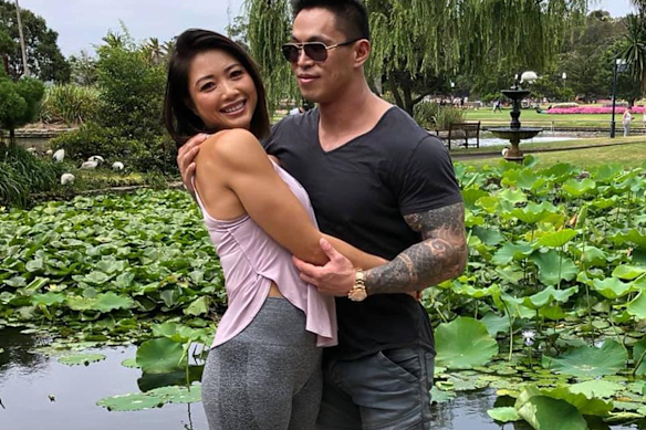 Julian Lee (pictured with his wife) is accused of using AN0M, a fake encrypted app, to organise a crew of divers to retrieve cocaine in the harbour in 2021.