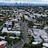 Mount Gravatt’s high street on Logan Road, looking towards Brisbane CBD.