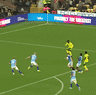 Mo Toure scores for Norwich on Wednesday.