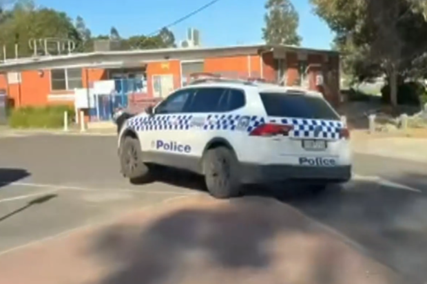 A Lara teen bloodied and bruised after being hit by a police car while on an e-bike