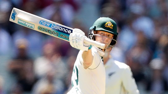 Steve Smith after hitting a half-century at the MCG.