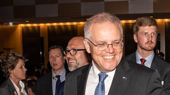 Prime Minister Scott Morrison at the Business Council of Australia’s annual dinner last week.