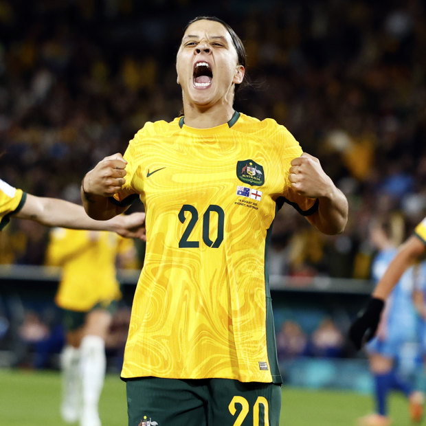 Hayley Raso, Sam Kerr and Mary Fowler.