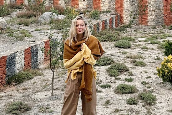 The writer on holiday.