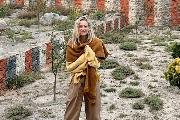 The writer on holiday.