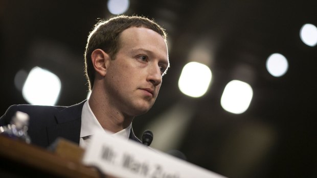 Mark Zuckerberg, chief executive officer and founder of Facebook, during the hearing.