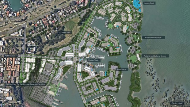 Walker Group's June 2018 plan for Cleveland's Toondah Harbour.