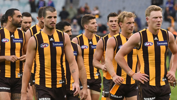 James Sicily (right) gave away a controversial free kick against the Bulldogs.
