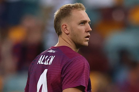 A fresh start: Former Eagles captain Oscar Allen signed a long-term deal with the Brisbane Lions but is yet to have any real impact.