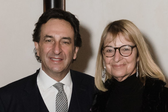 Stan and Judy Sarris at a social event in 2019.