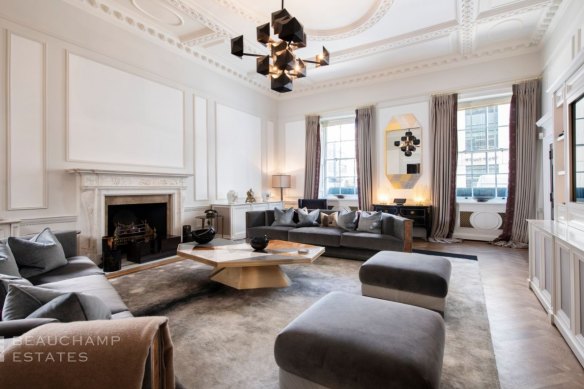 This seven-floor London mansion was once the headquarters of Gucci.