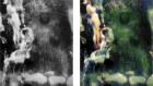 A recoloured version of “Philosophy” by Gustav Klimt. Only  black and white photographs remained after the original  was destroyed by fire in 1945.