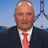 Barnaby Joyce during his interview on Sky News.