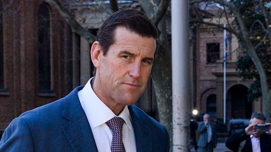 Ben Roberts-Smith arriving at the Federal Court in Sydney on Friday.