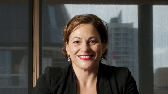A senior public servant remains suspended on paid leave during an investigation into the hiring of a school principal that led to Jackie Trad resigning from cabinet.