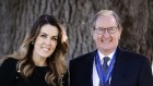 Sky News presenter Peta Credlin with her husband Brian Loughnane at Government House. 