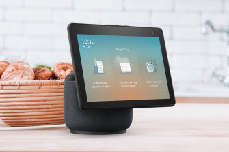 The new Echo Show 10 can spin almost all the way around so it can face you anywhere in the room.