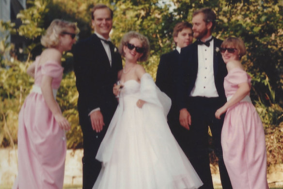 Caro and her husband on their wedding day.