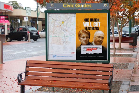 GetUp spent a record $600,000 on anti-Hanson ads during the Farrer midterm election.