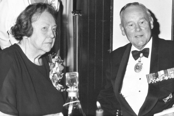 Sir Phillip with World War II resistance heroine Nancy Wake at the post-WWII commando 40th anniversary celebrations in 1995.