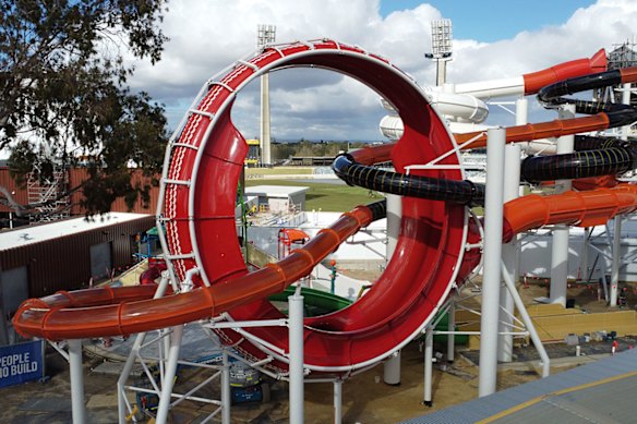 Os novos slides WACA no The Pavilion.