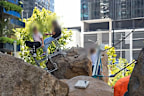 The Rocks on Wheels playground in Southbank, Melbourne, came under fire from one parent as being "too dangerous" for children to use.