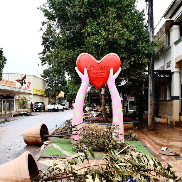 The clean-up continues in downtown Lismore.