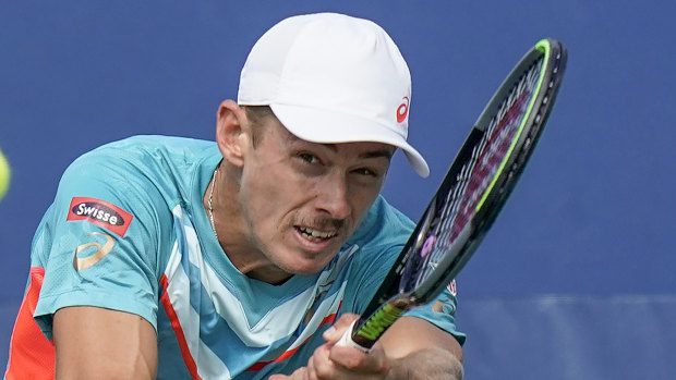 Alex de Minaur has progressed to his third consecutive US Open third round.