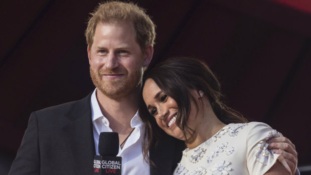 Prince Harry and Meghan Markle, Duke and Duchess of Sussex. Meghan told her adviser the royal family berated Harry over her relationship with her father.