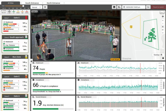 Dynamic Crowd Measurement’s software.