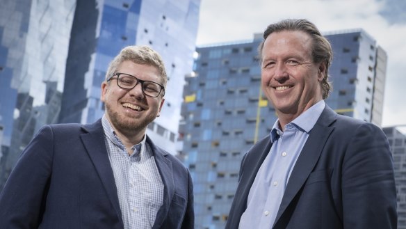 Former Fortescue executives Bart Kolodziejczyk (left) and Michael Masterman want to build a $3.2 billion green iron ore processing plant in the Pilbara within five years.