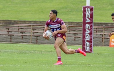 Tolu Koula is on the fast track at Manly.