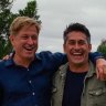 Paul Bangay (left) and Jamie Durie after the deal for Stonefields was done. The sale has now fallen through.