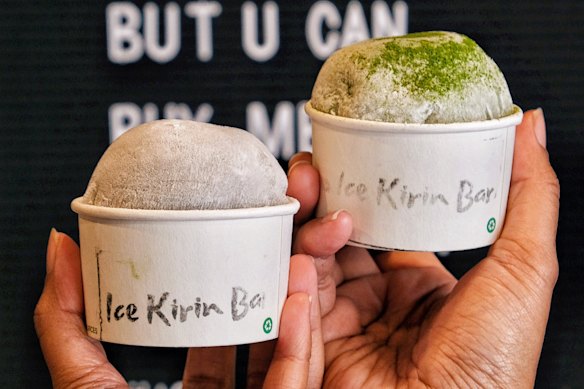 Ice Kirin mochi gelato.