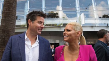 Sophie Monk and her Bachelorette beau Stuart Laundy  in happier times. 