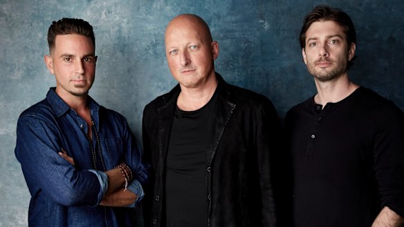 Wade Robson, director Dan Reed and James Safechuck at Leaving Neverland's premiere at Sundance last month.