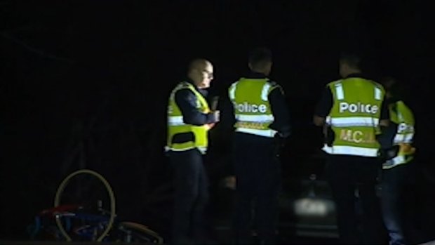 Police at the scene of the crash in Ravenswood. 