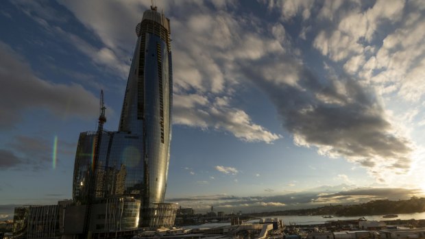 Crown Sydney casino doesn't match the Harbour Bridge or the Opera House but is a distinctive addition to the skyline.