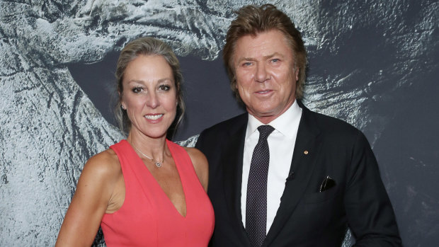 Richard Wilkins and partner Virginia Burmeister at the Halloween premiere.