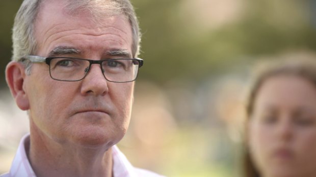 NSW Labor Opposition Leader Michael Daley addresses the media on Sunday. 