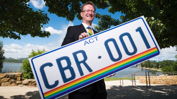 Gordon Ramsay announcing the new rainbow number plates. 