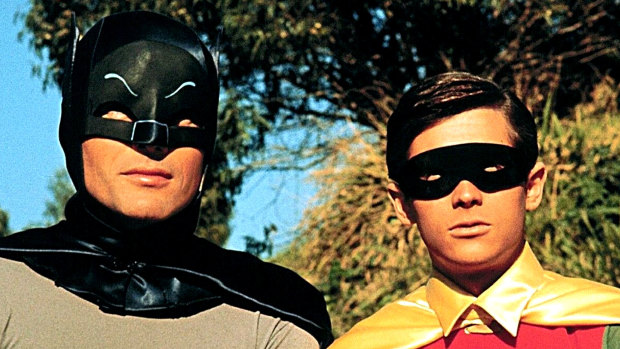 Adam West and Burt Reynolds in Batman: The Movie. 
