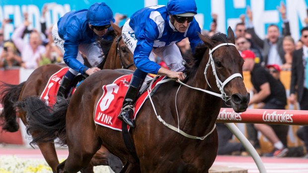 Major holdings: Winx winning the Cox Plate in 2018.