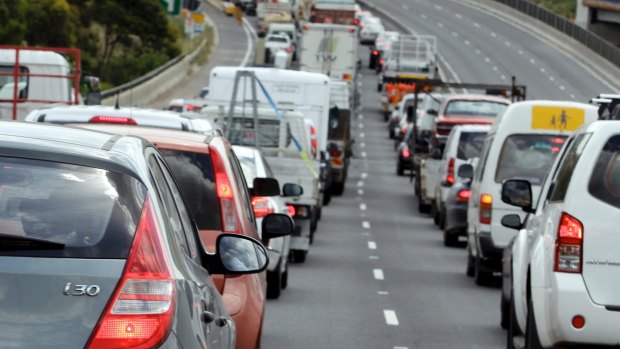 About eight kilometres of northbound delays had formed at the height of the congestion.