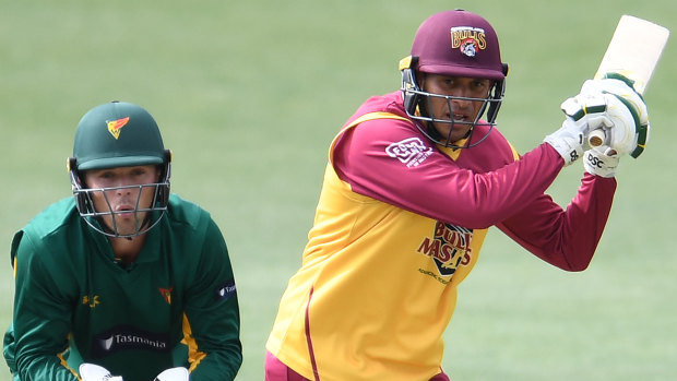 Usman Khawaja bats for the Bulls in the Marsh One Day Cup.