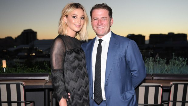 Karl Stefanovic with fiancee Jasmine Yarbrough.